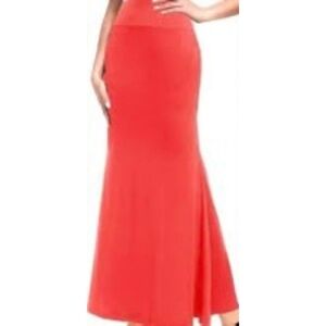 Charlotte Russe Vibrant Coral Maxi Skirt